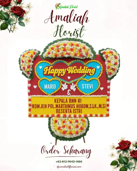 Papan Bunga Pernikahan Pulaupisang